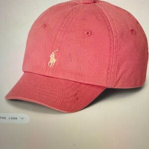 Ralph Lauren Coral Baseball Cap with Embroidered Pony